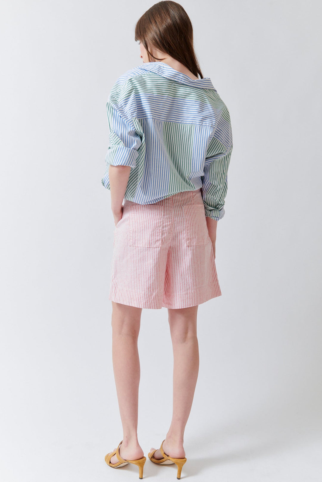 Angela wearing Frank & Eileen Waterford Golf Short rear view