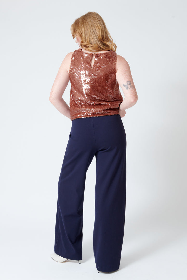 Waverly wearing Odeeh Temptation Compact Jersey Pants rear view