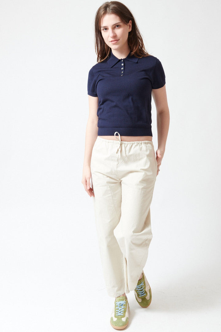 Sophie wearing LESET Kyoto Carpenter Pant front view