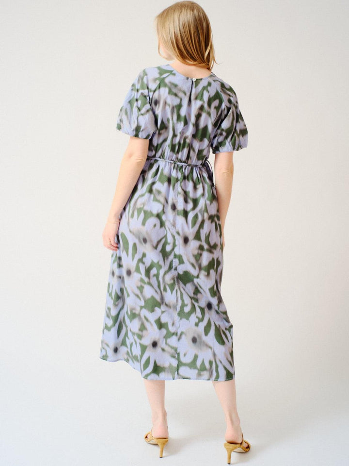 Madi wearing Kowtow Illustrate Dress rear view