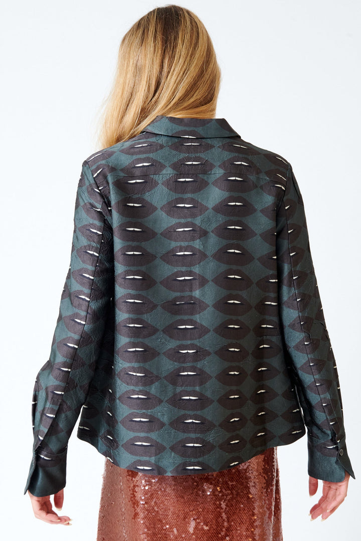 Mari wearing Odeeh Temptation Blouse rear view