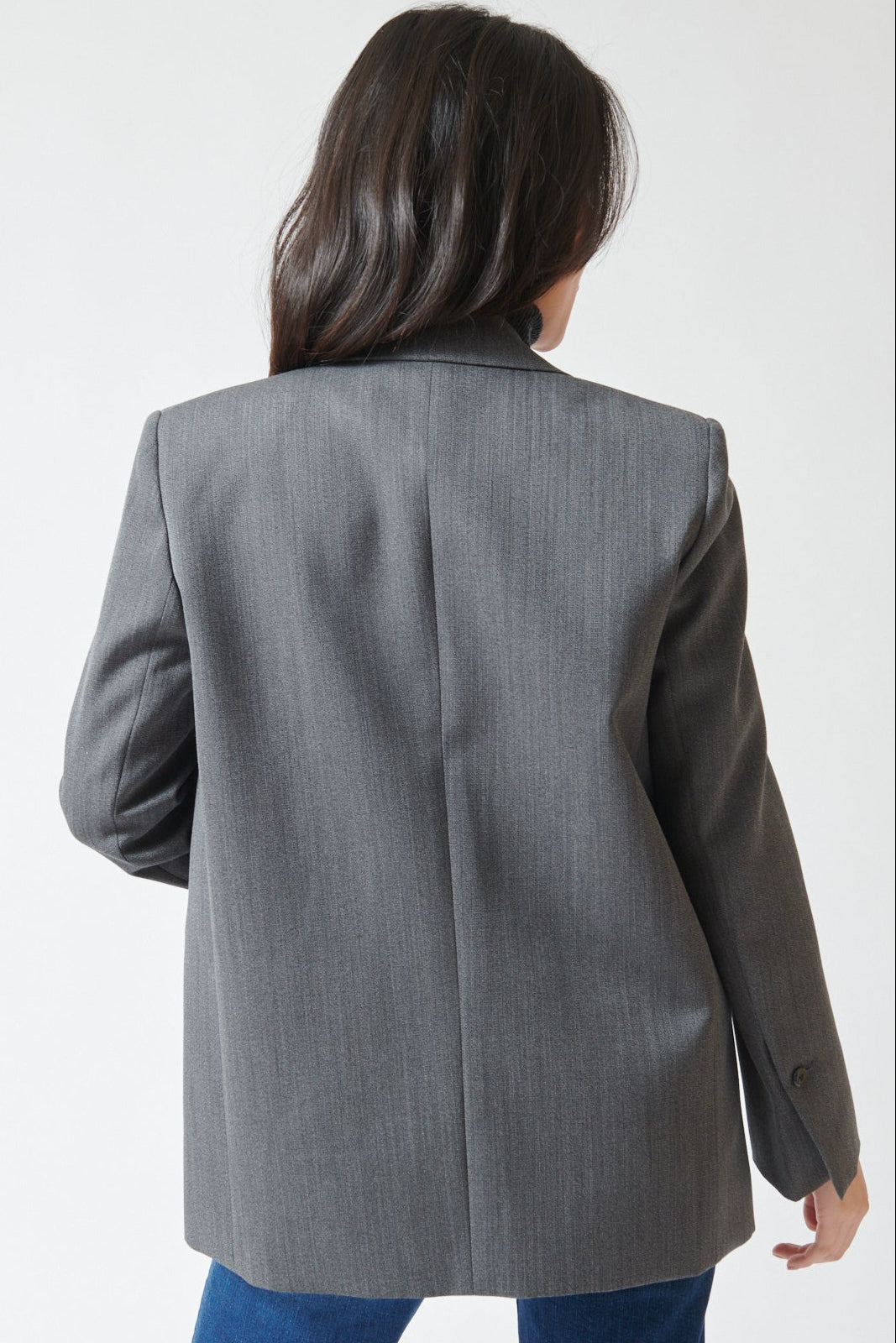 Lilly wearing TWP Jillian Blazer Medium rear view