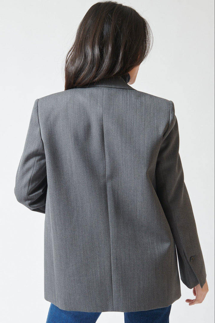 Lilly wearing TWP Jillian Blazer Medium rear view