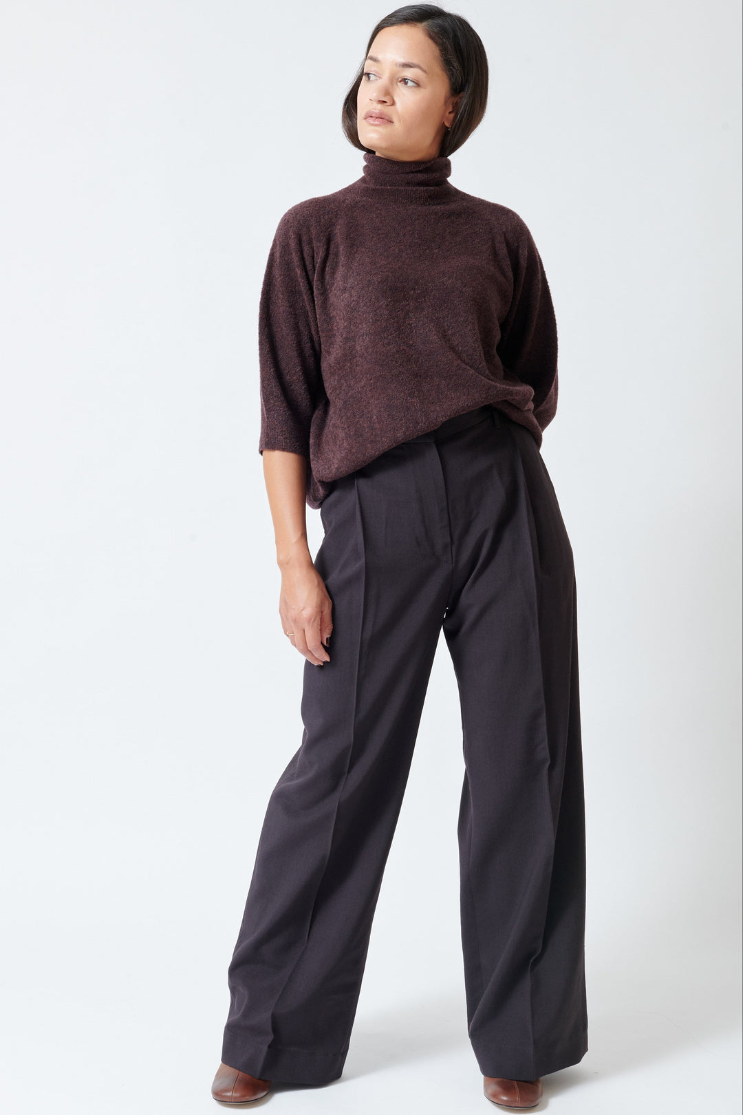 Model wearing Christian Wijnants Pama Trouser front view