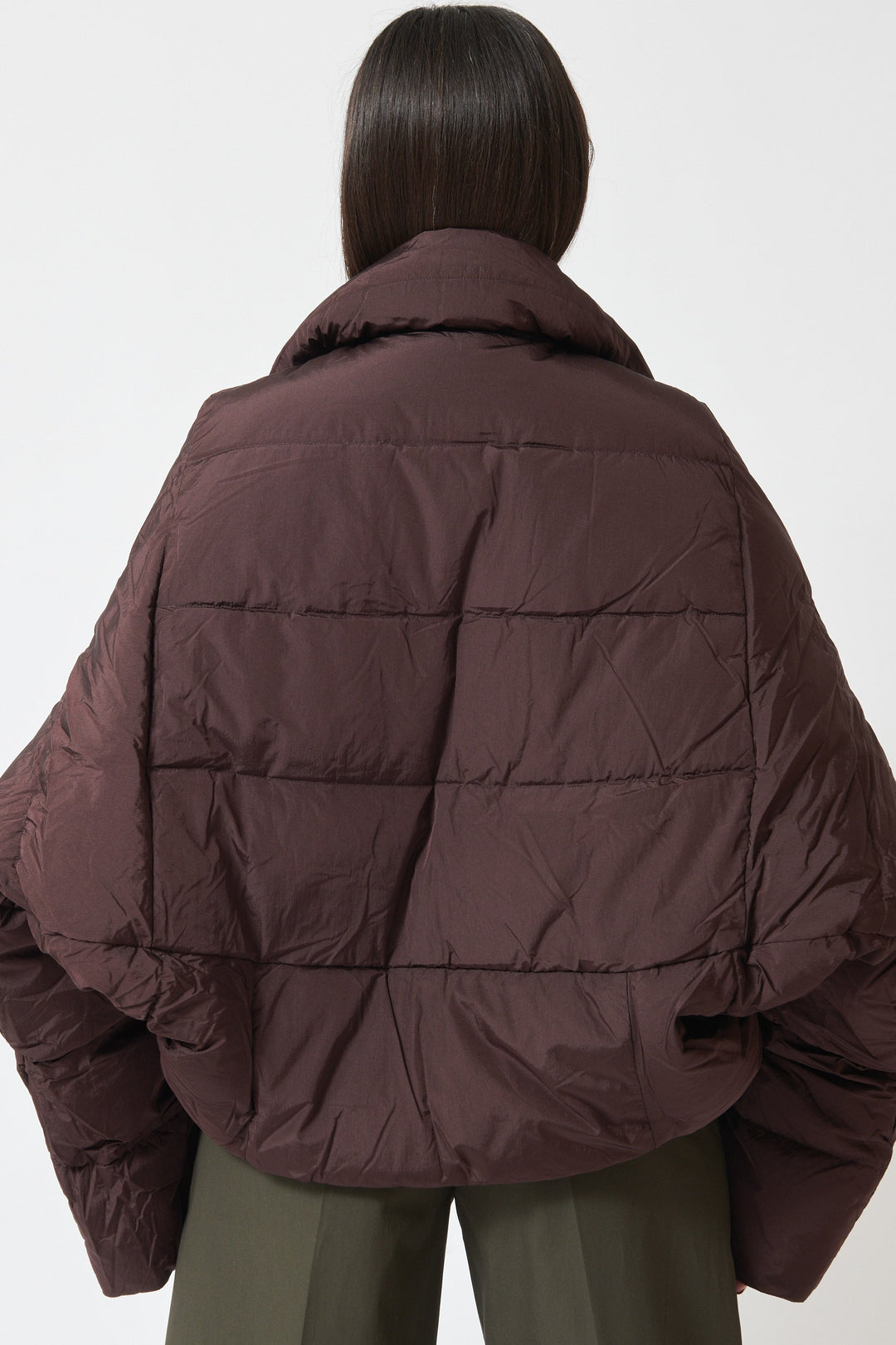 Model wearing Christian Wijnants Jani Jacket rear view