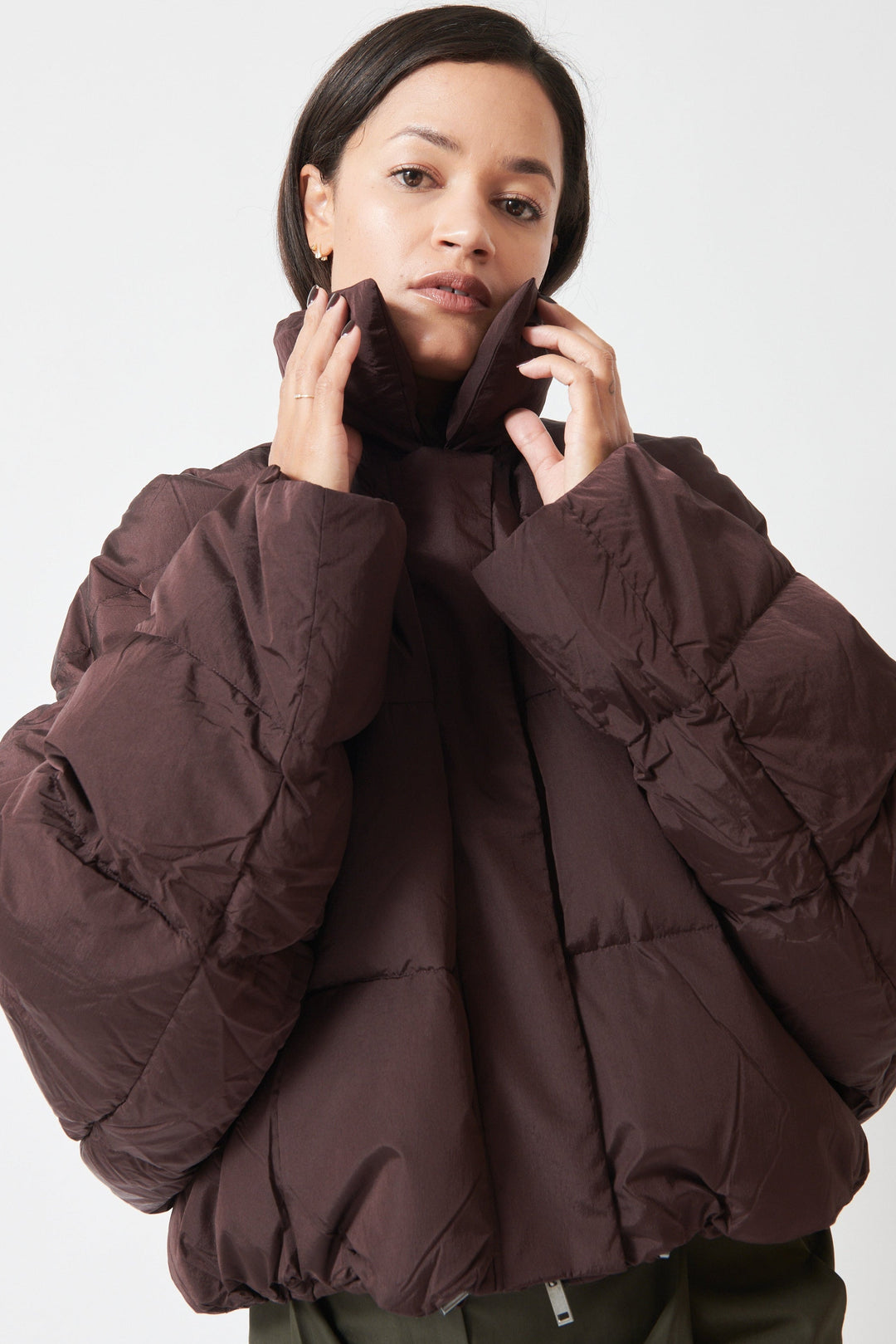 Model wearing Christian Wijnants Jani Jacket front view
