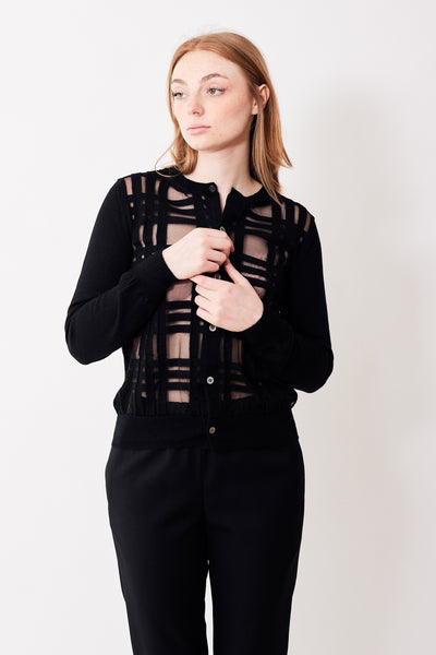 Comme des Garçons Sheer Criss-Cross Front Cardigan