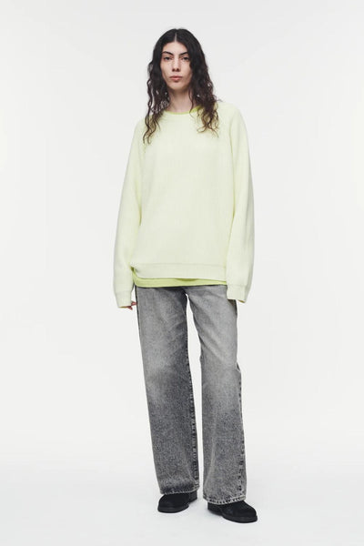 6397 Ribbed Raglan in Lemon