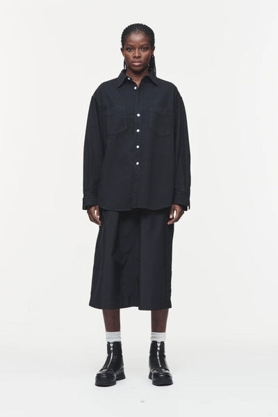 6397 Oversized Denim Shirt in Black