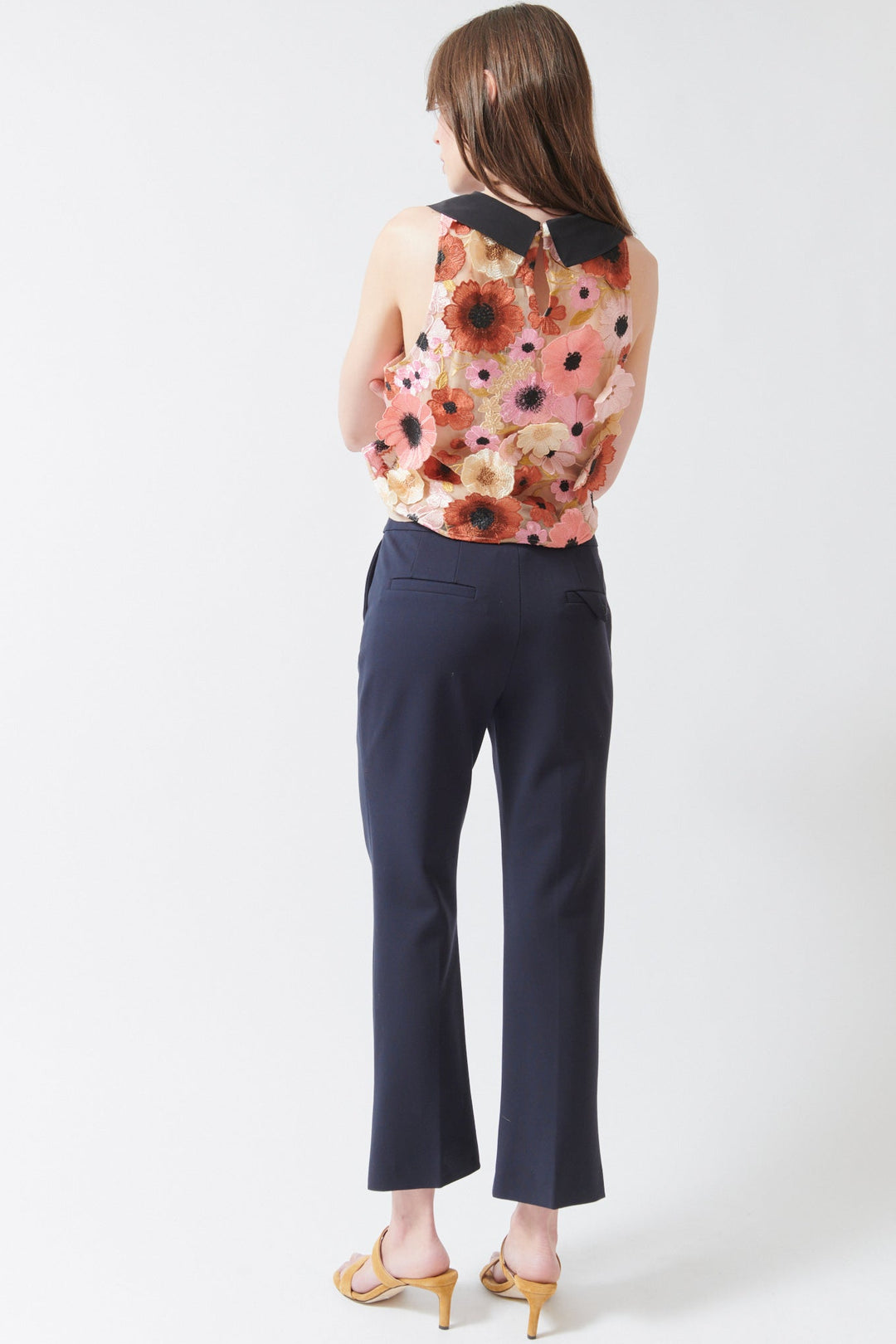 Angela wearing Dorothee Schumacher Emotional Essence Pants rear view
