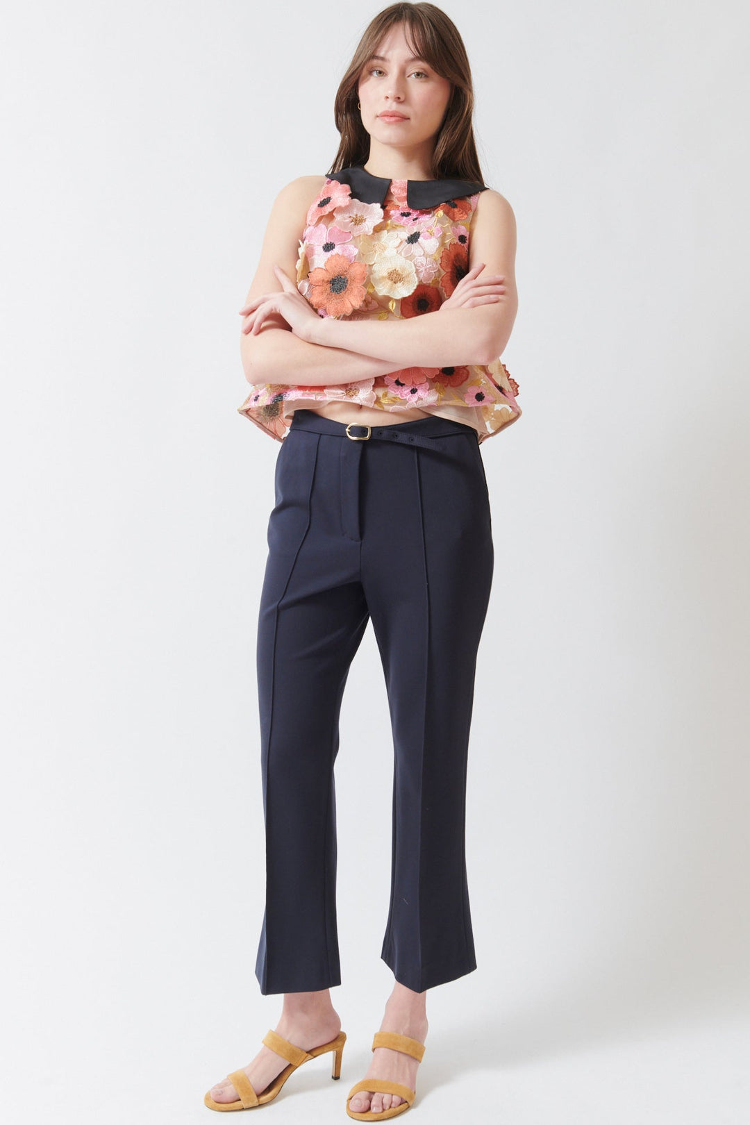 Angela wearing Dorothee Schumacher Emotional Essence Pants front view