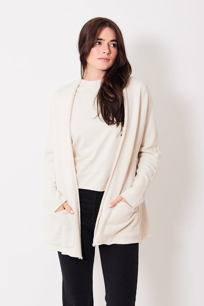 Frank & Eileen Beach Cardigan, modeled from the front