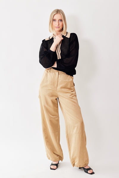 Madi wearing Dorothee Schumacher Slouchy Coolness Pants front view