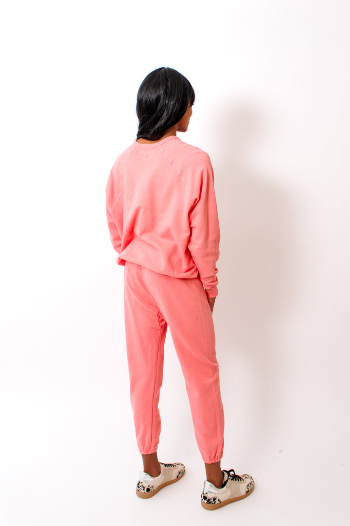 Ja'mes wearing The Great The Stadium Sweatpant Confetti rear view
