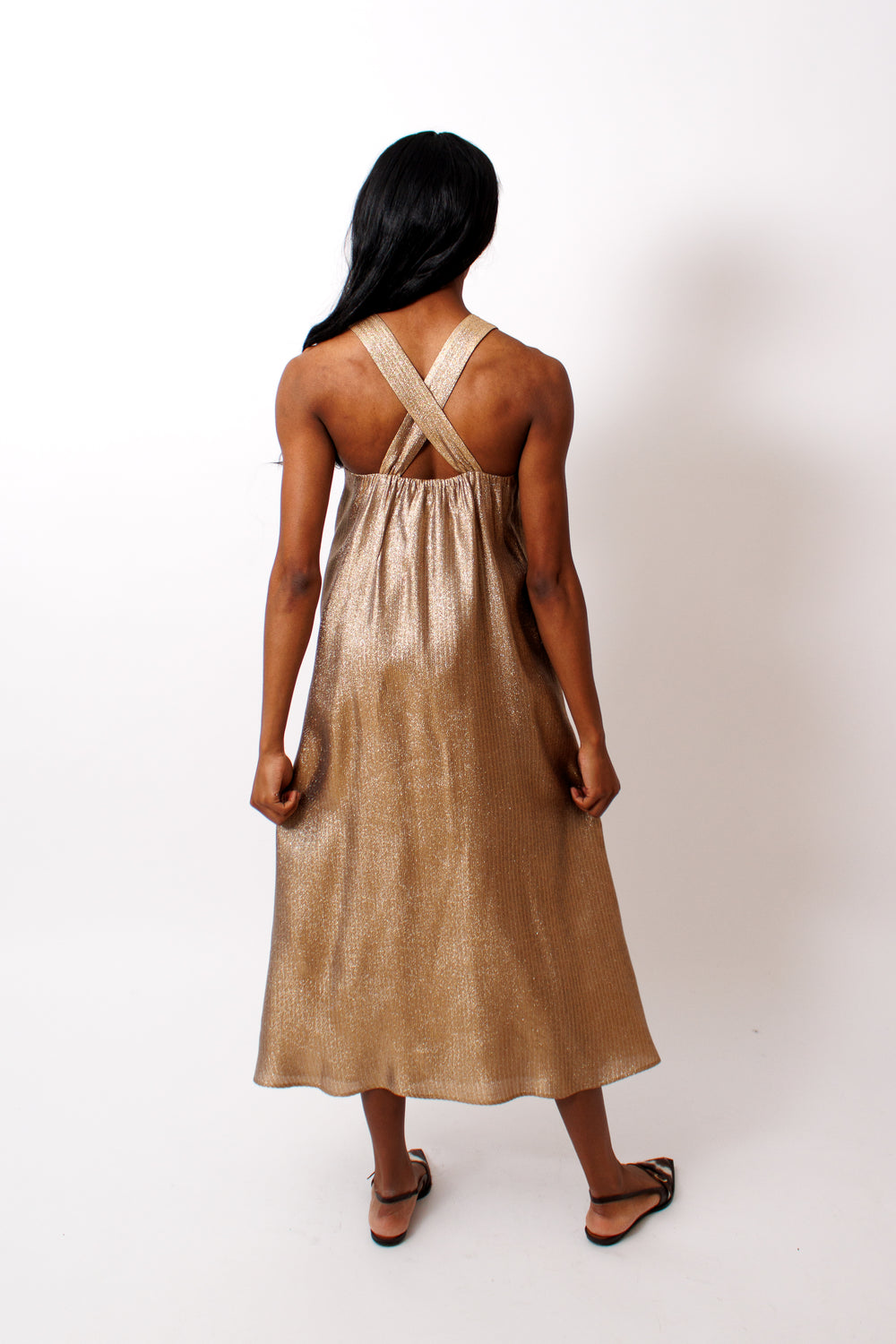 Ja'mes wearing Momoni Hecuba Dress front view