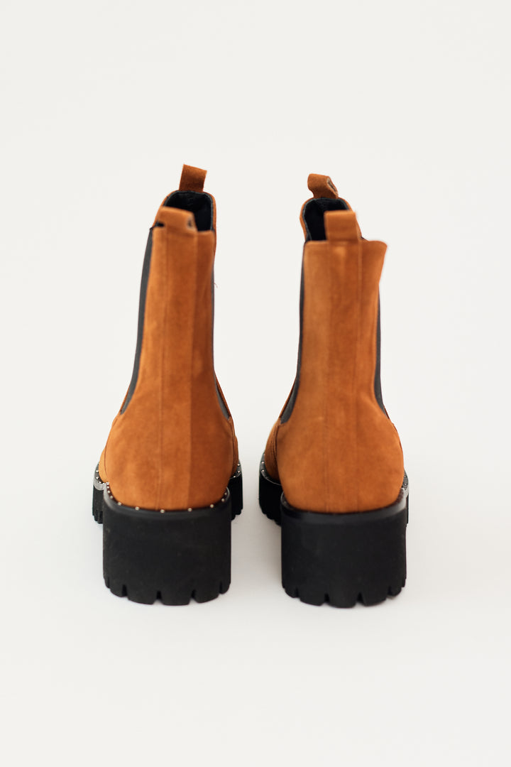 rear view of Frēda Salvador Brooke Water Resistant Chelsea Boot