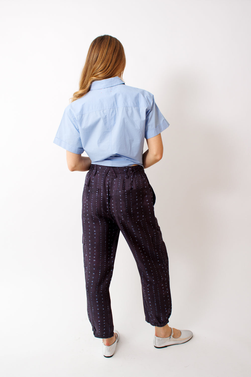 Mari wearing Raquel Allegra Finley Pant rear view 