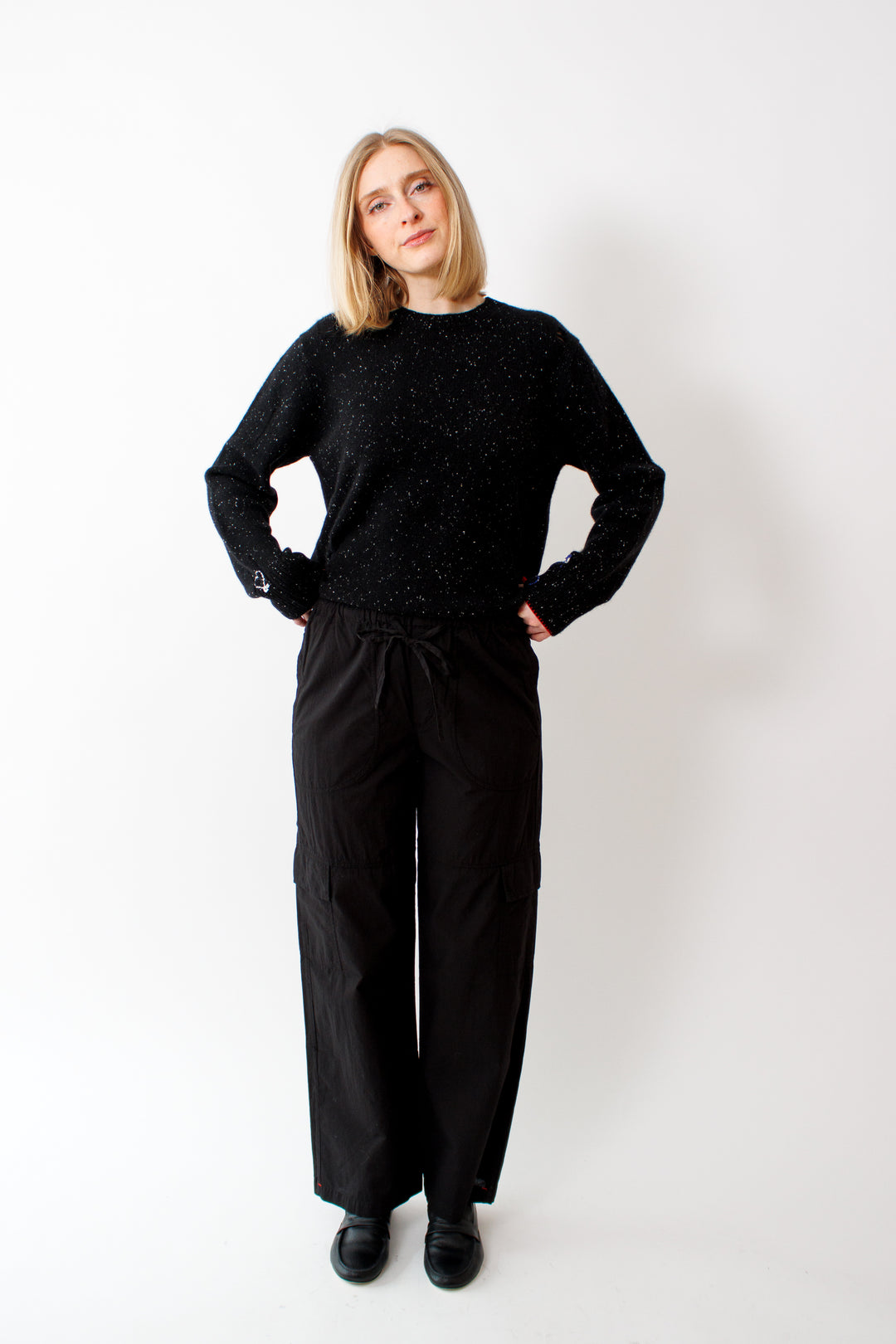 Madi wearing Xirena Cargo Pant front view