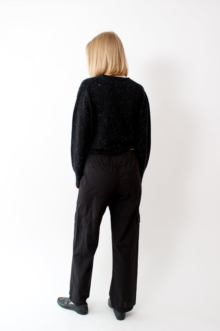 Madi wearing Xirena Cargo Pant rear view
