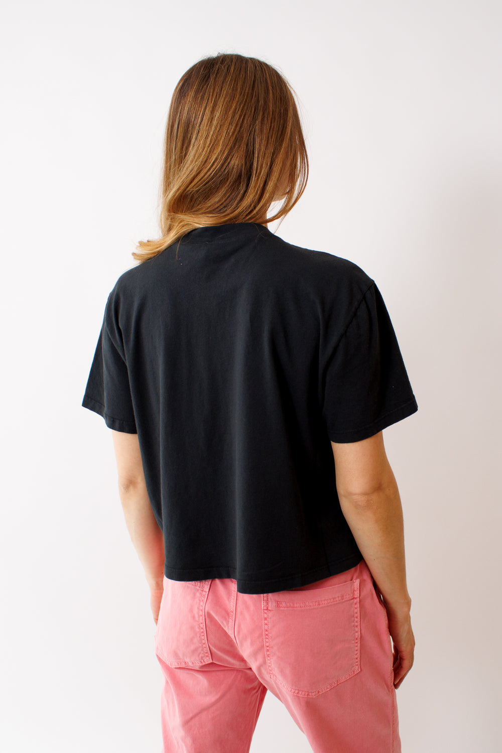 Mari wearing ASKK NY Shrunken Boy Tee rear view