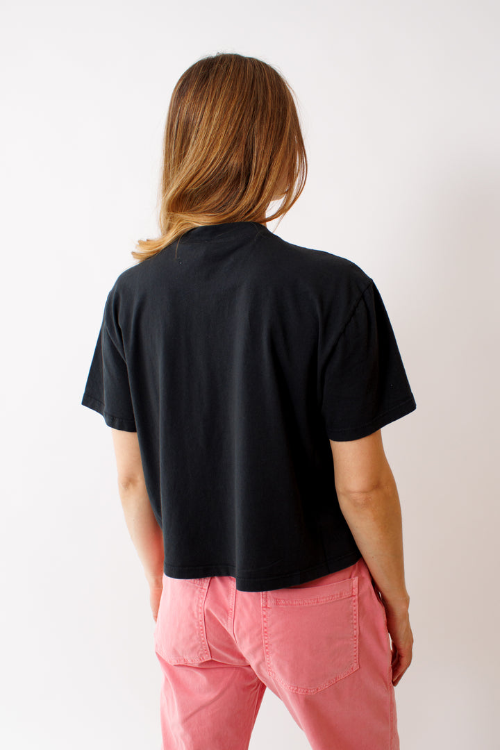 Mari wearing ASKK NY Shrunken Boy Tee rear view