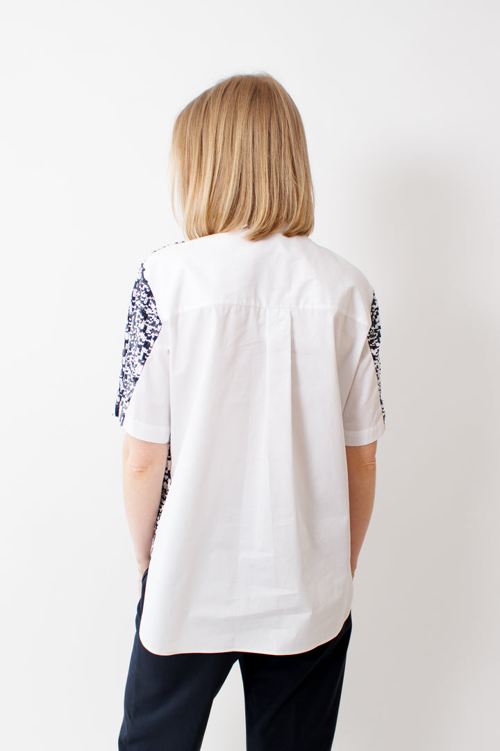 Madi wearing Mantu Cotton Tee w/ Sequins rear view