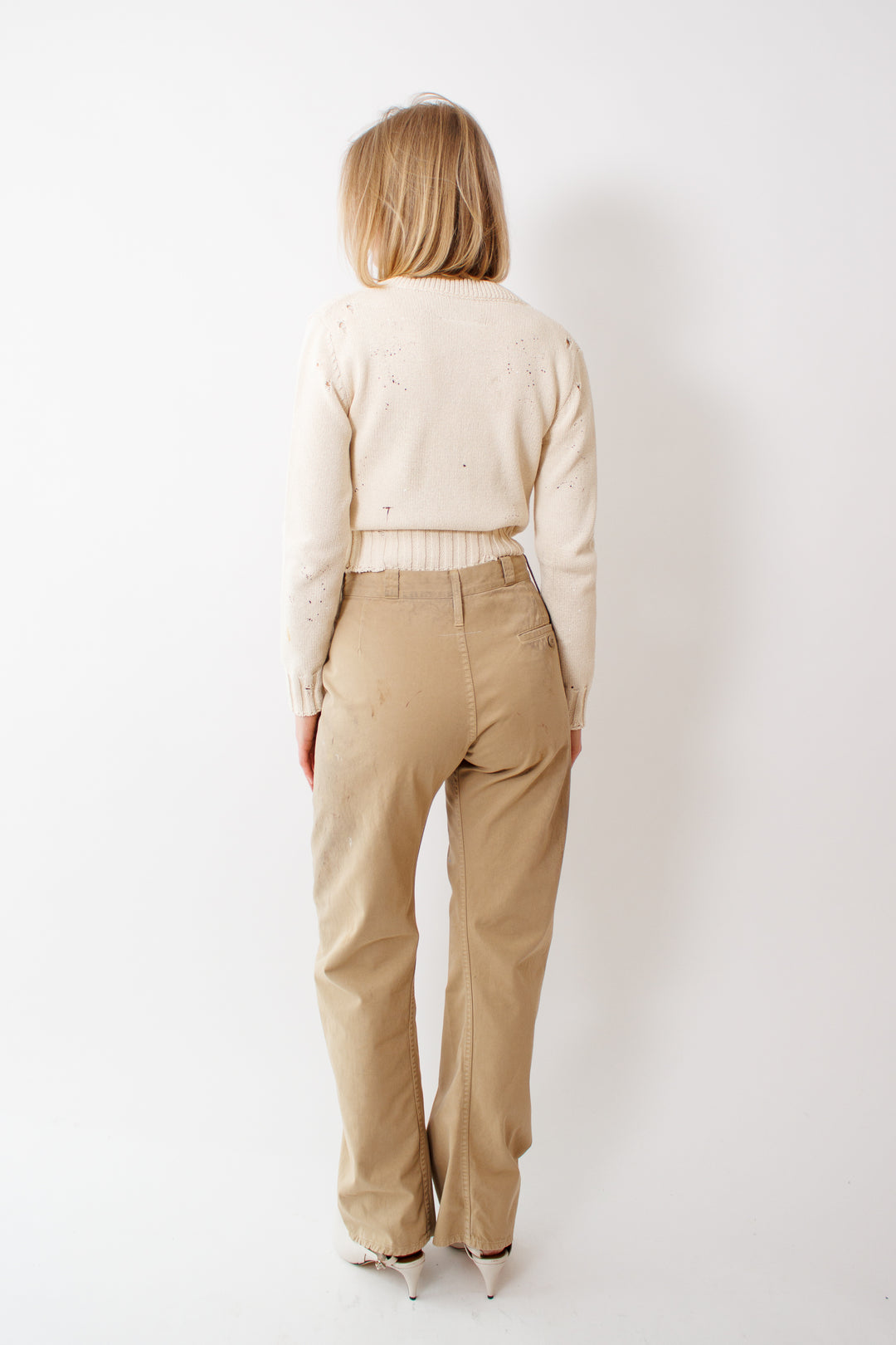 Madi wearing MM6 Maison Margiela Painters Pant rear view