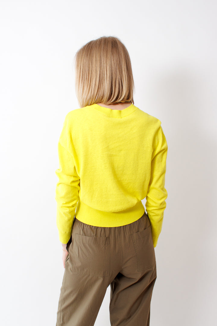 Madi wearing Lilla P Everyday Crewneck Sweater rear view