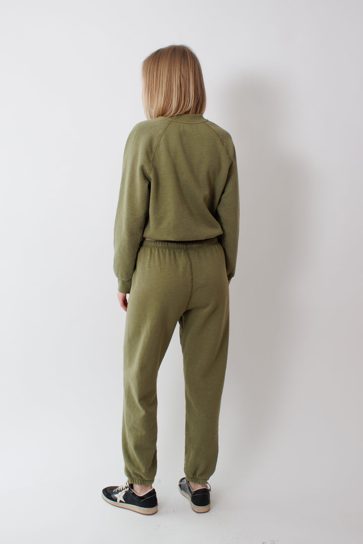 Madi wearing Heart Sweatpant Basil rear view 