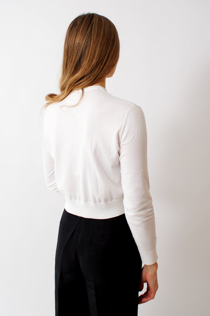 Mari wearing Lars Andersson Sweatshirt Cropped rear view