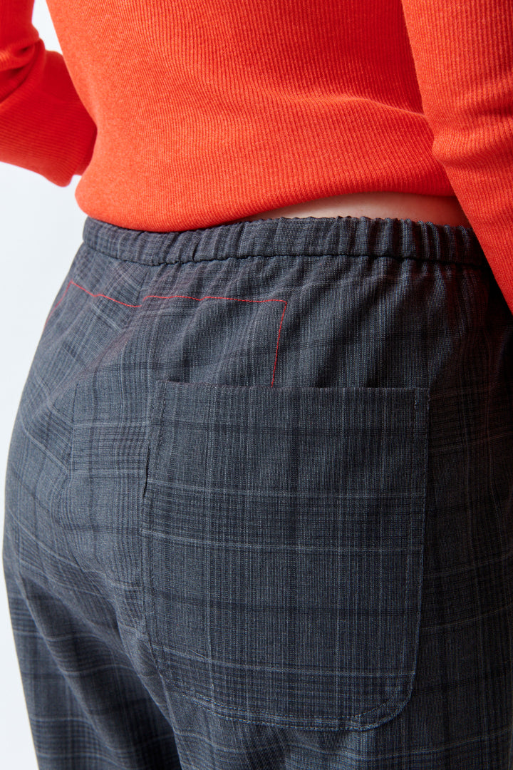 Madi wearing 6397 String Trouser rear/detail view