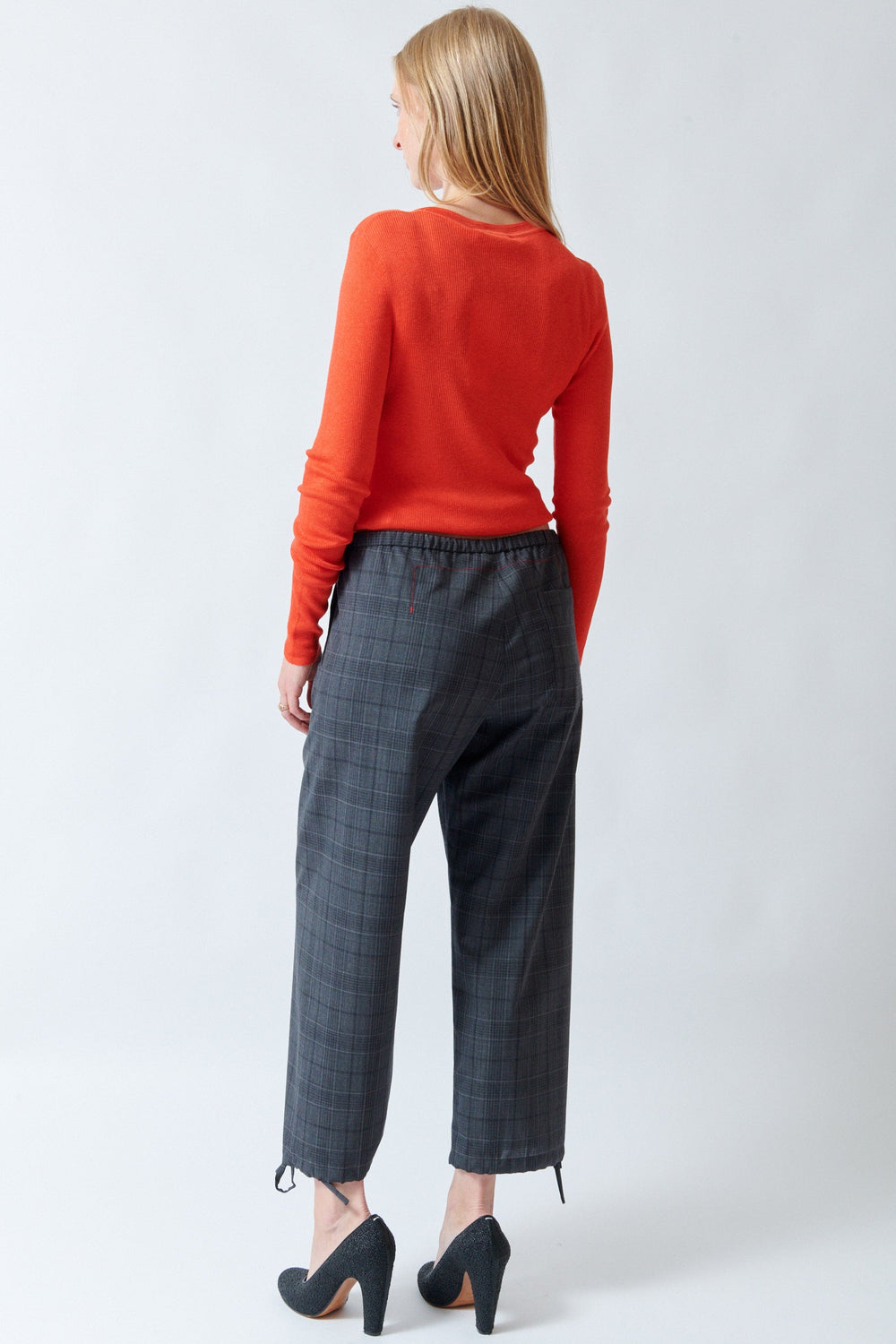 Madi wearing 6397 String Trouser rear view