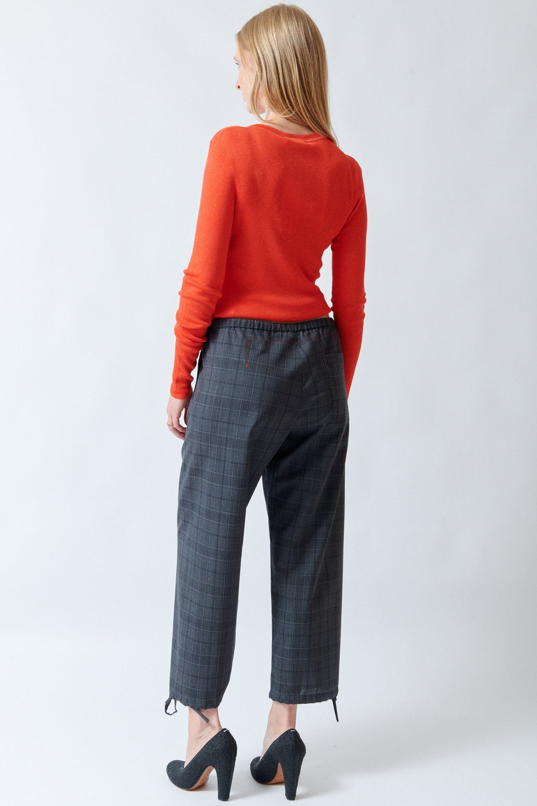 Madi wearing 6397 String Trouser rear view