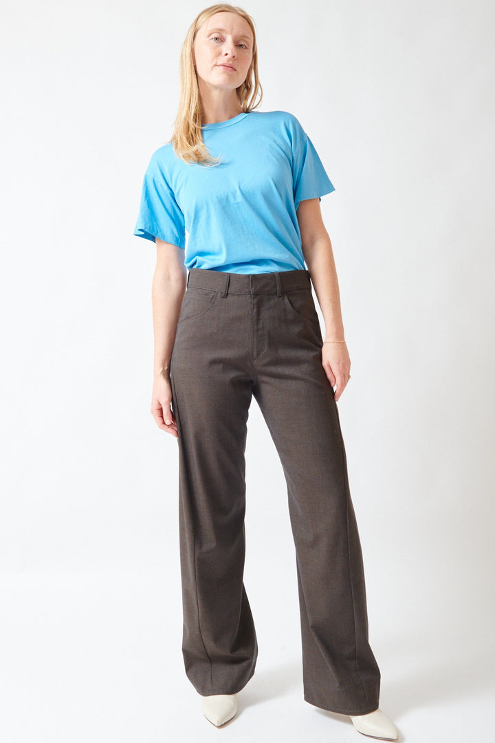 Madi wearing 6397 Twisted Seam Pant front view