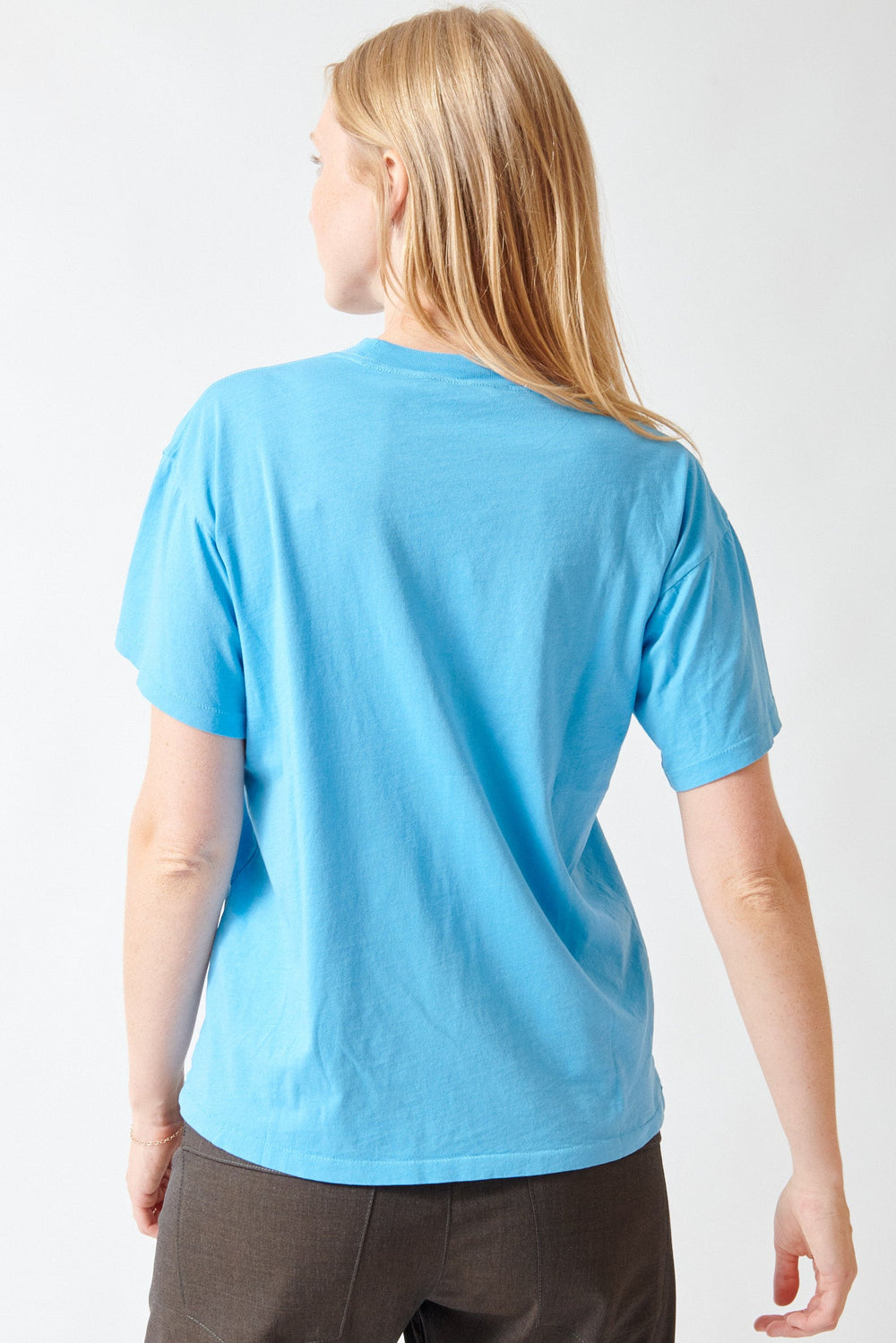 Madi wearing 6397 Boy T rear view