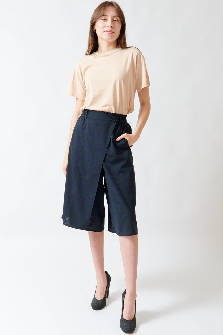 Angela wearing 6397 Wrap Short front view