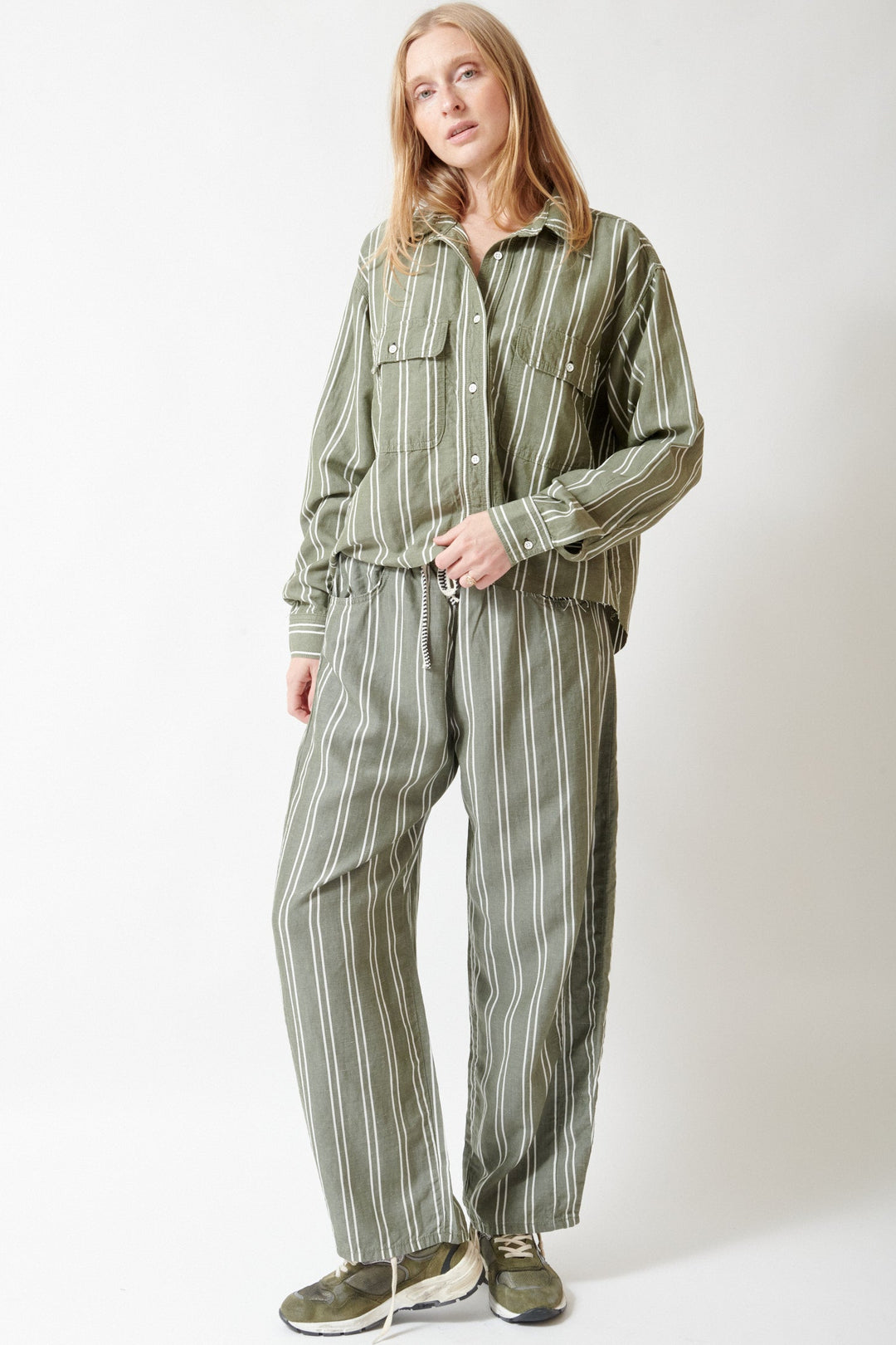 Madi wearing ASKK NY Cancun Pant front view