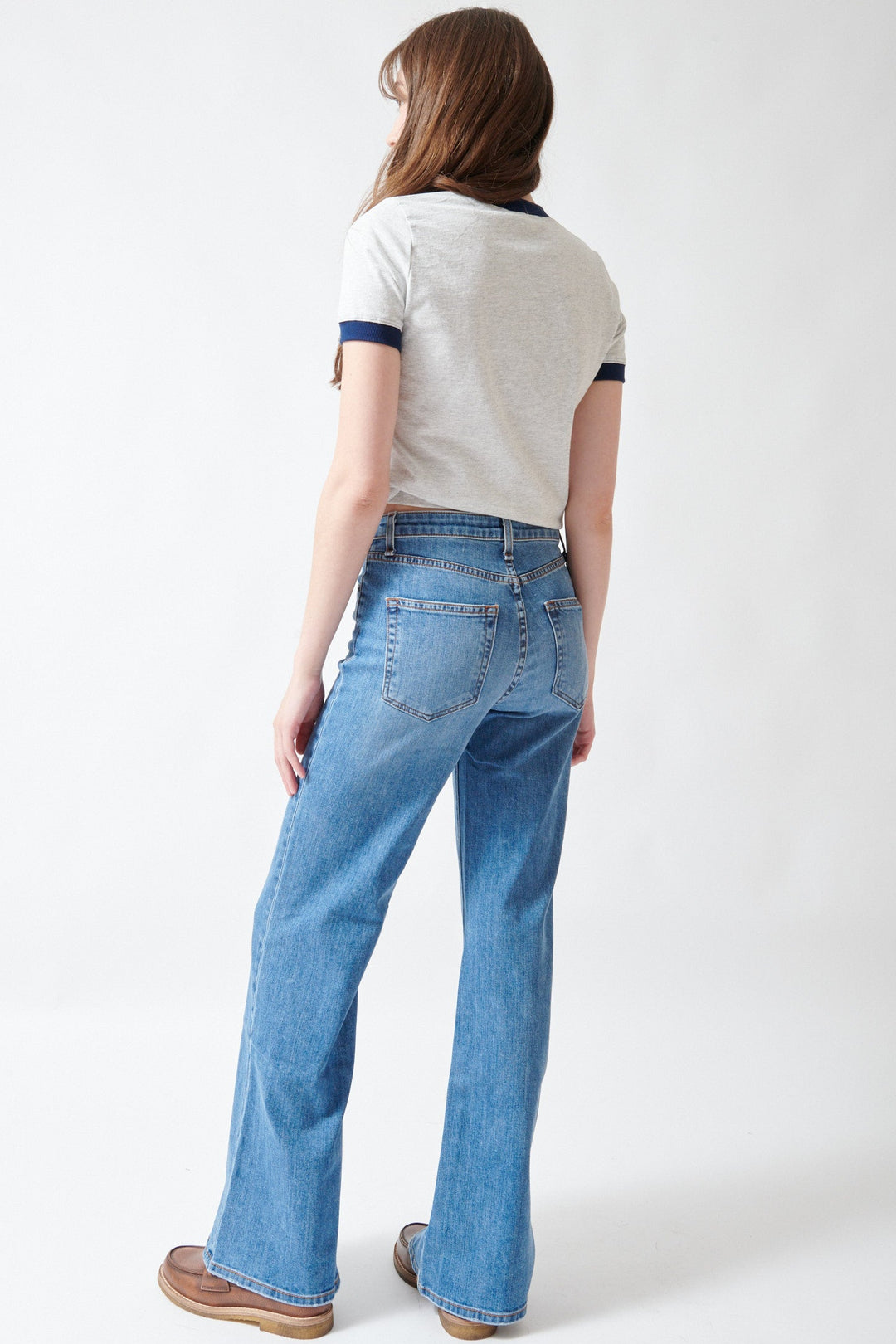 Angela wearing ASKK NY Bailer Jean rear view