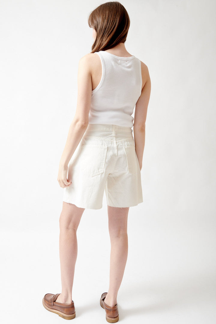 Angela wearing ASKK NY Pony Short rear view