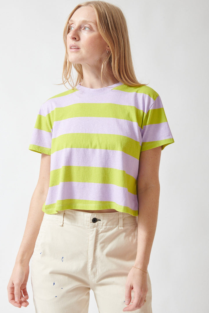 Madi wearing ASKK NY Shrunken Boy Tee