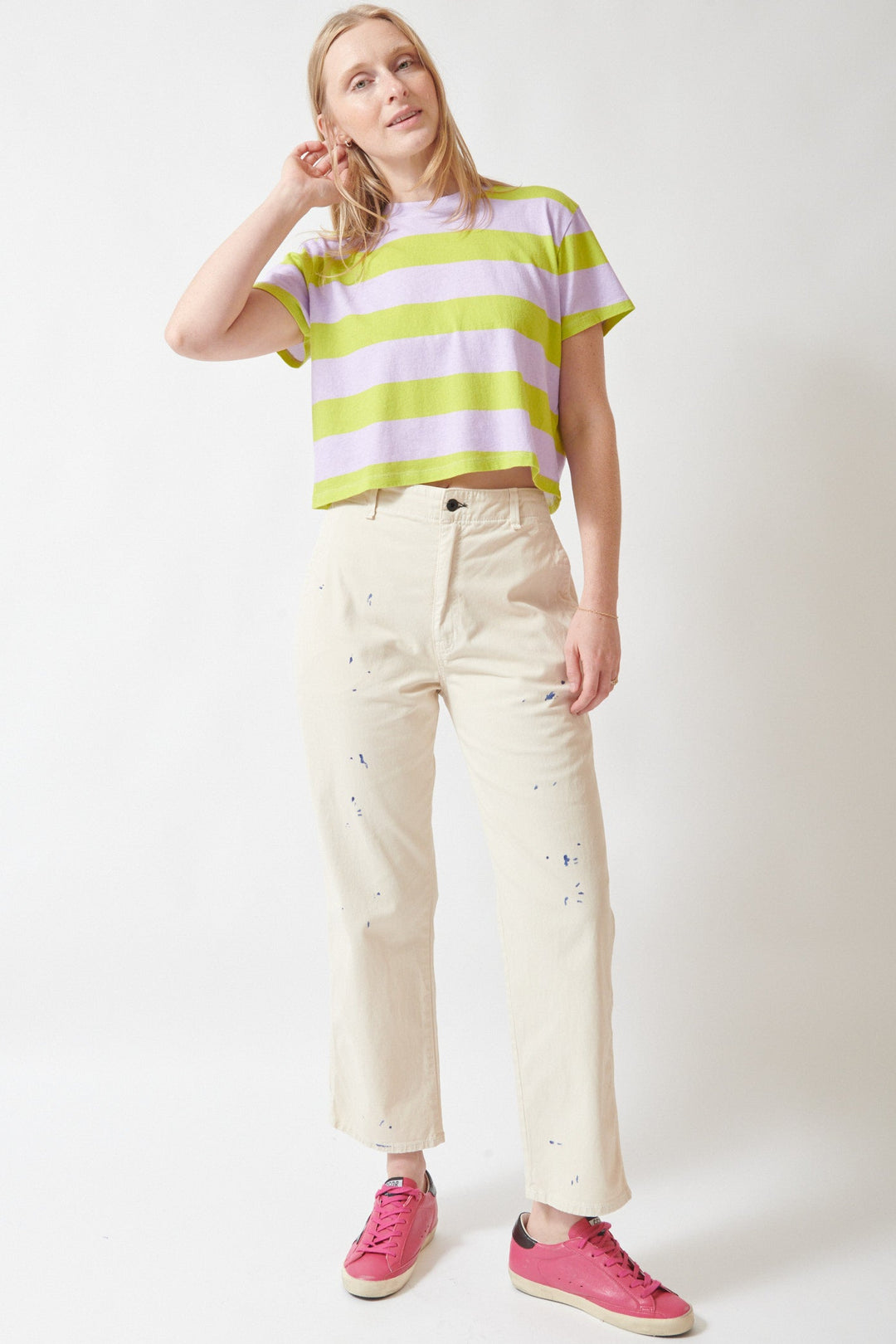 Madi wearing ASKK NY Tomboy front view