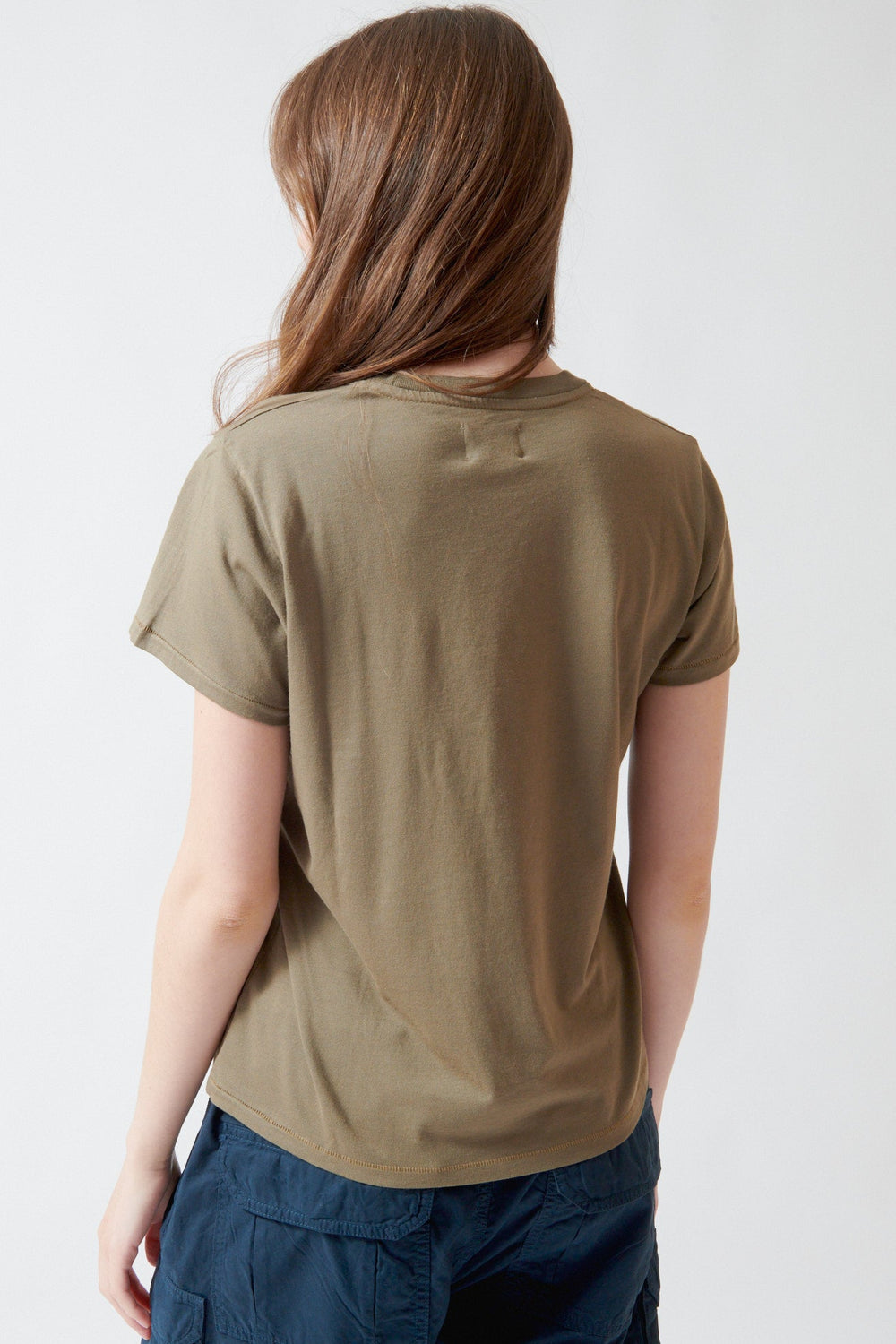 Angela wearing Jamie Haller The Chameleon Tee rear view