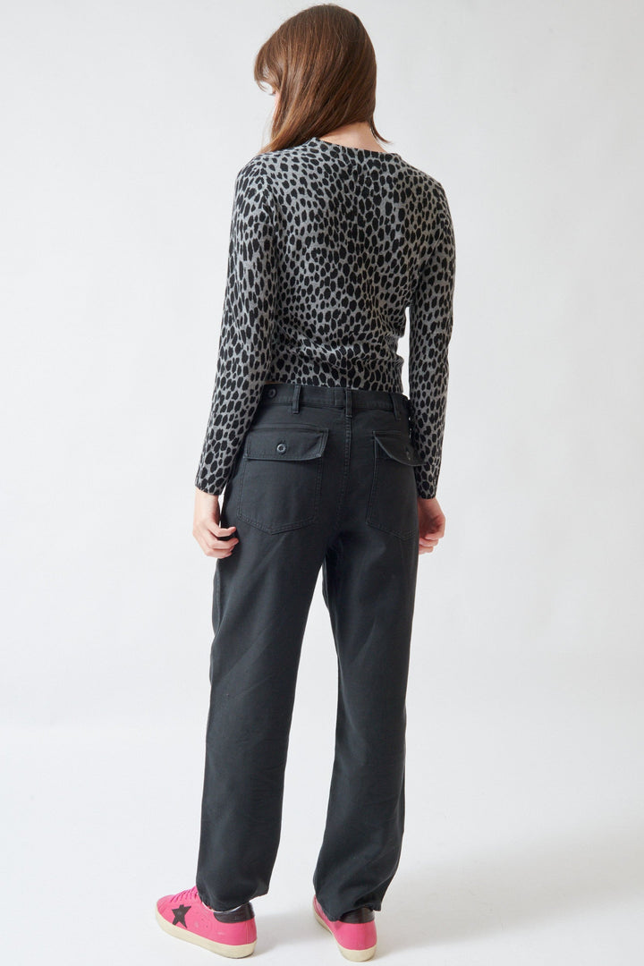 Angela wearing Nili Lotan Earl Pant rear view