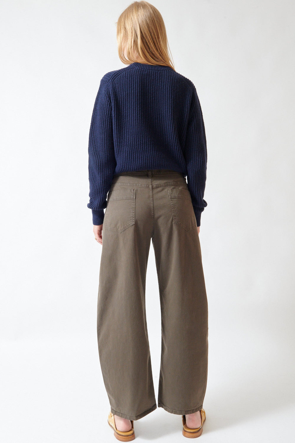 Madi wearing Nili Lotan Tribeca Pant rear view
