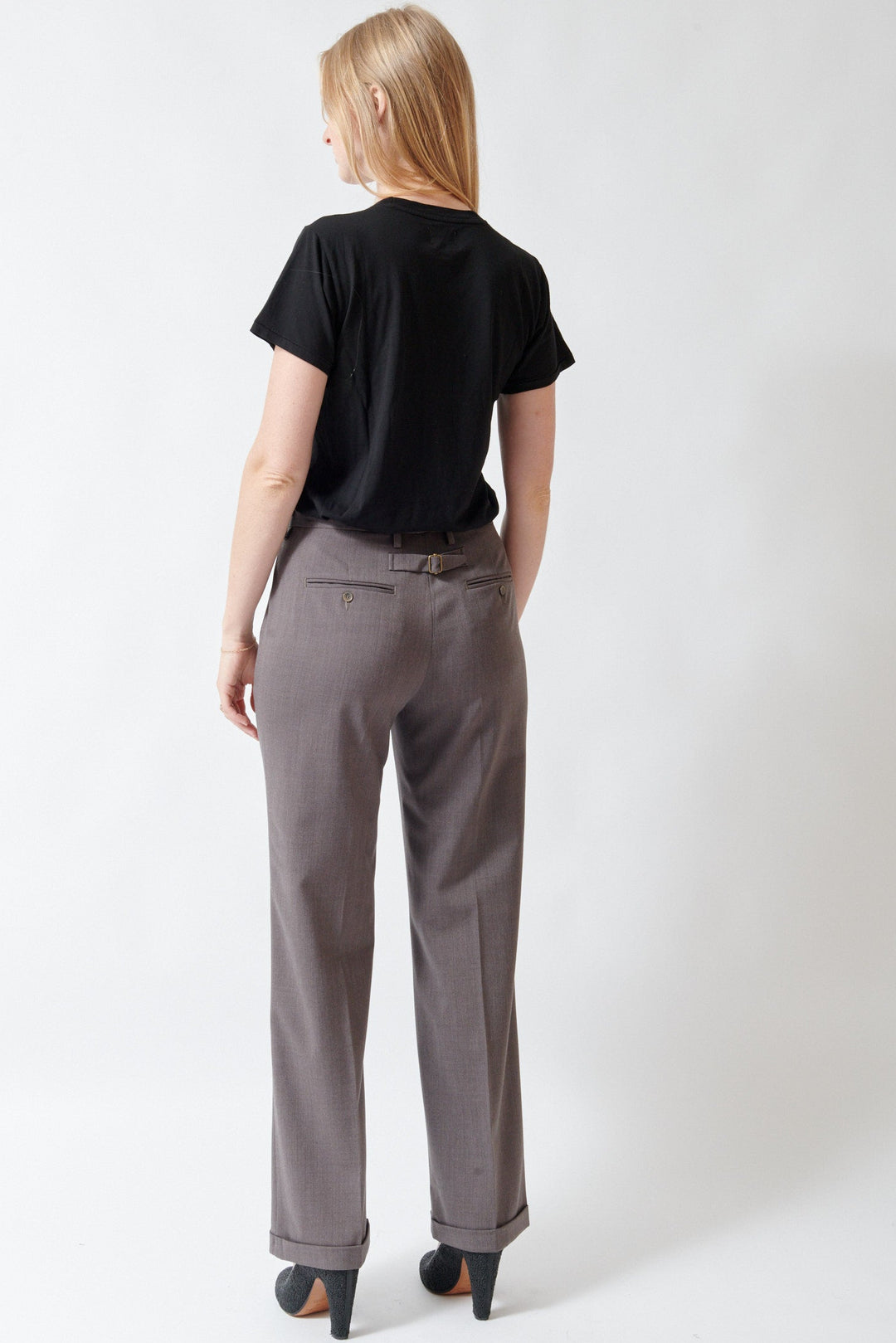 Maddie wearing Seventy Joannie Trouser rear view