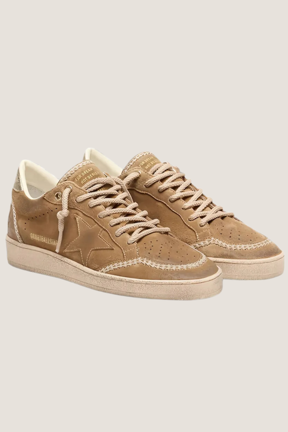 Flat lay of Golden Goose Ball Star front/side view