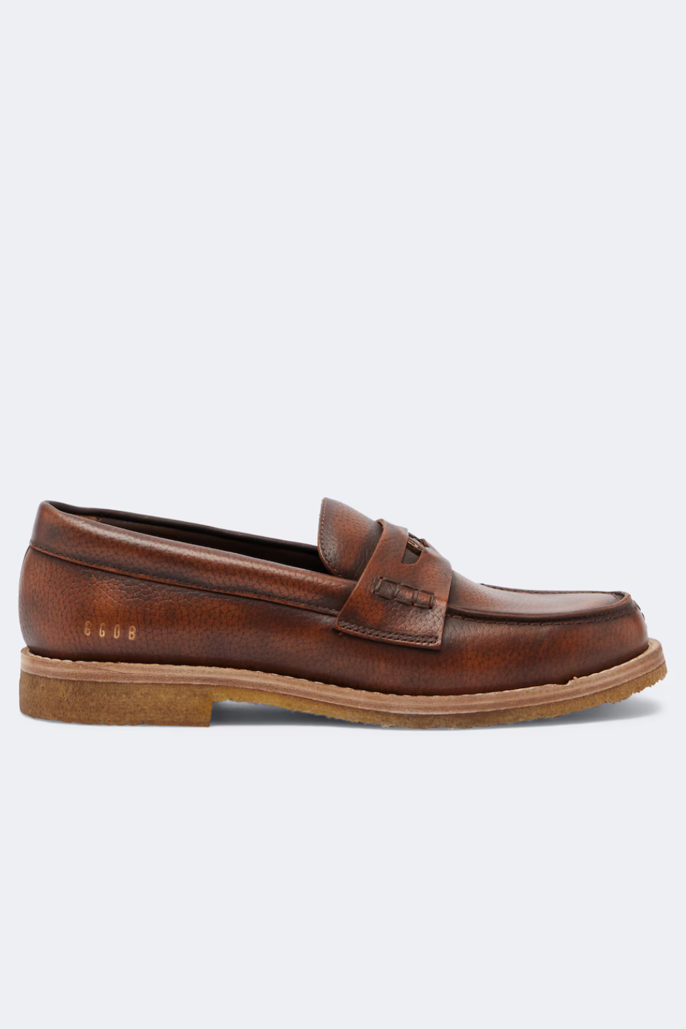 Flat lay of Golden Goose Jerry Loafer With Penny Brown side view