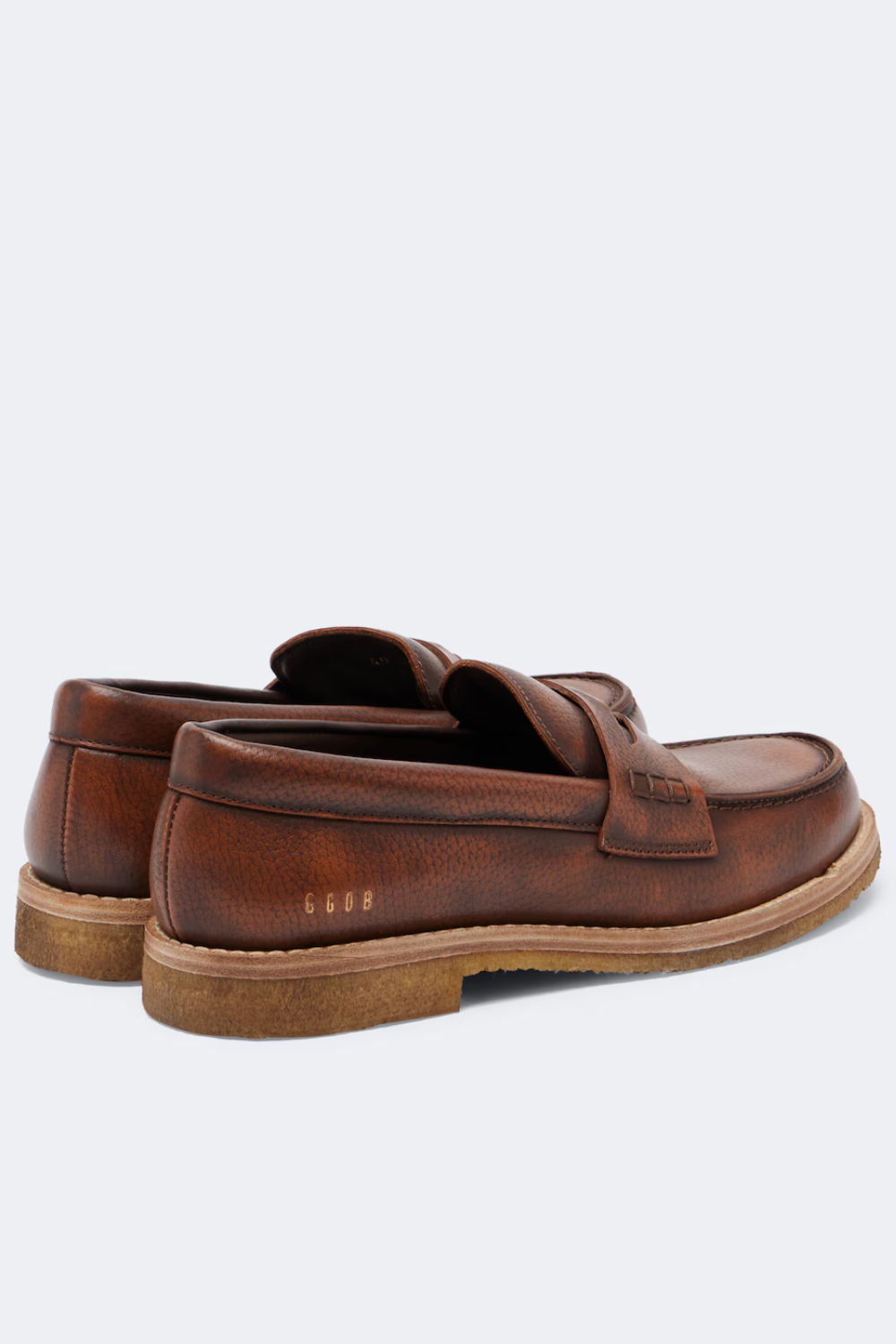 Flat lay of Golden Goose Jerry Loafer With Penny Brown rear view
