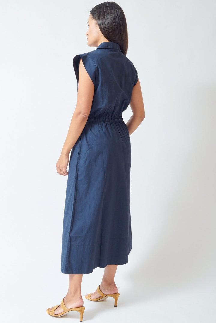Amanda wearing Lilla P Gusset Sleeve Maxi Dress rear view