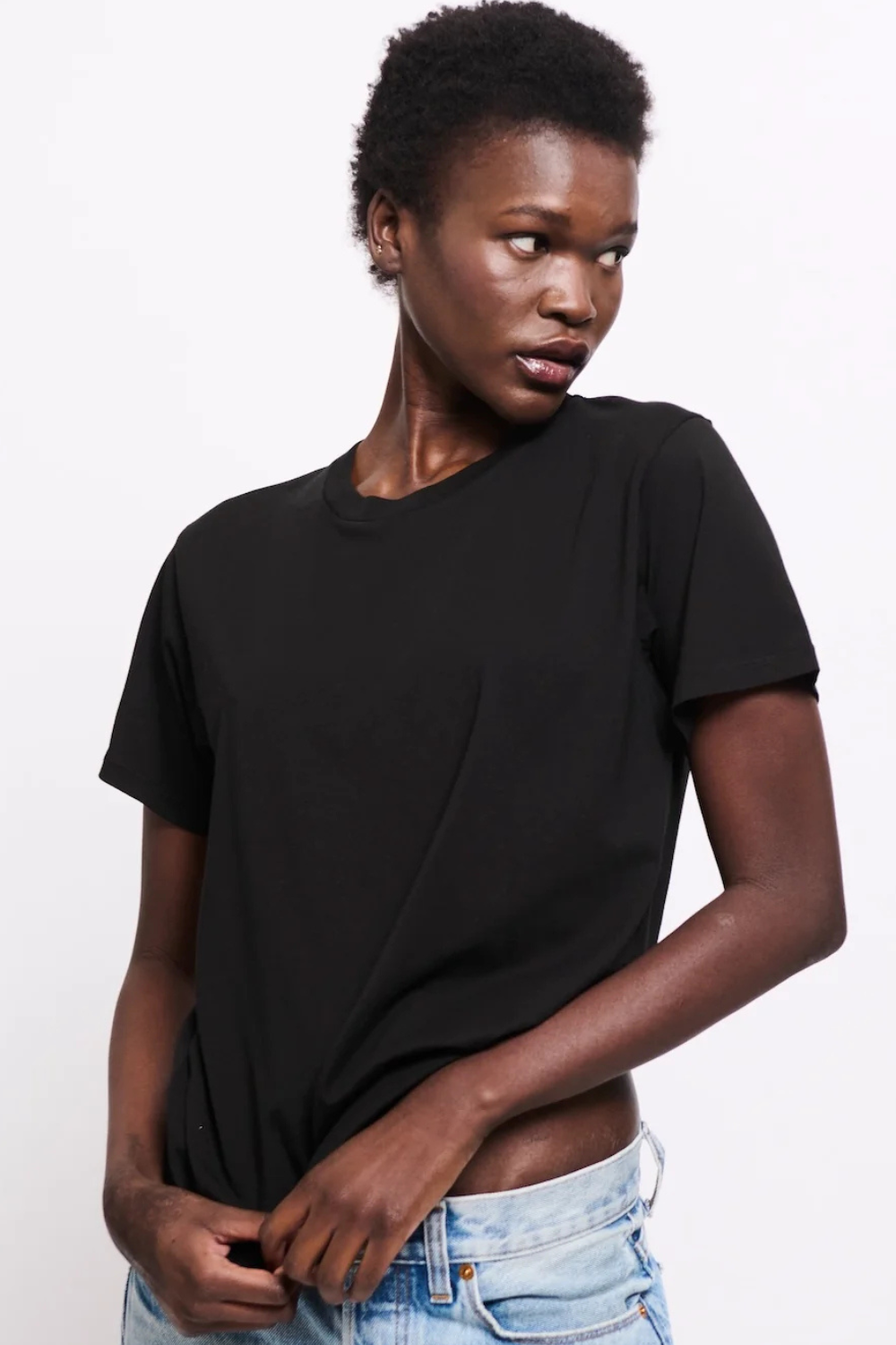 Model wearing Jamie Haller The Chameleon Tee front view